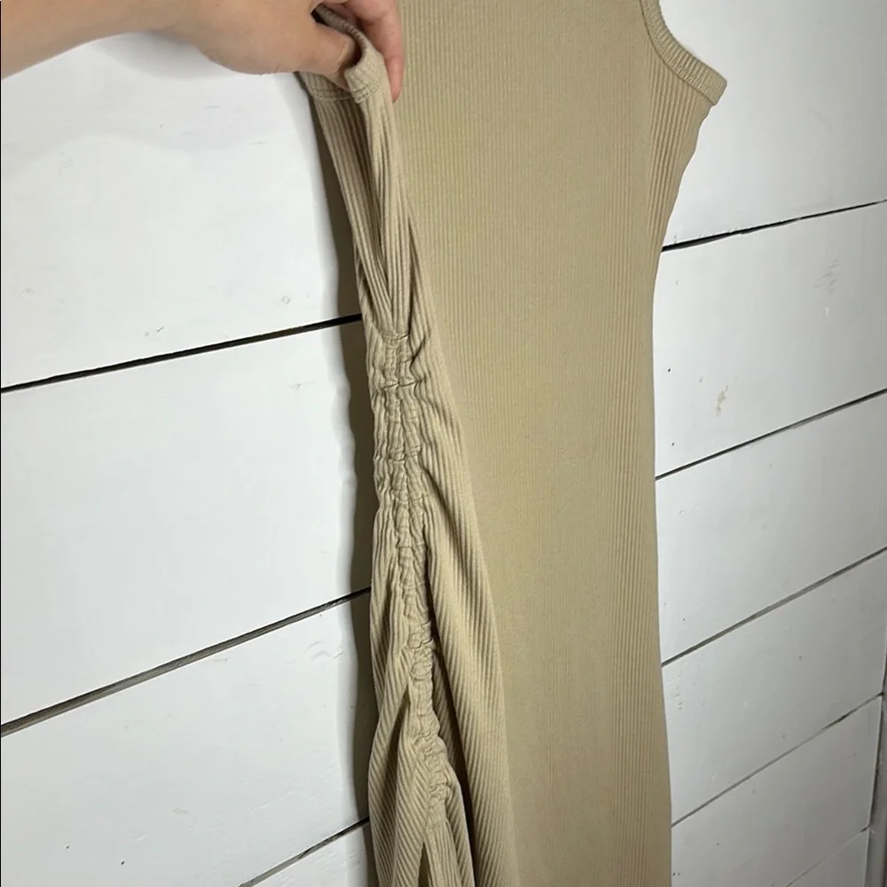 J. Crew Vintage Rib Ruched Midi Dress - Picture 4 of 12